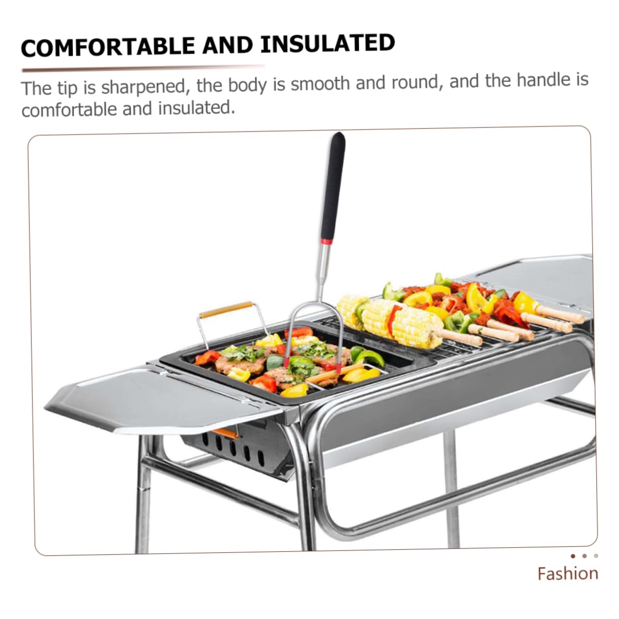 4 Teleskopische Grillgabeln Edelstahl - Praktische Fleischgabeln Für BBQ