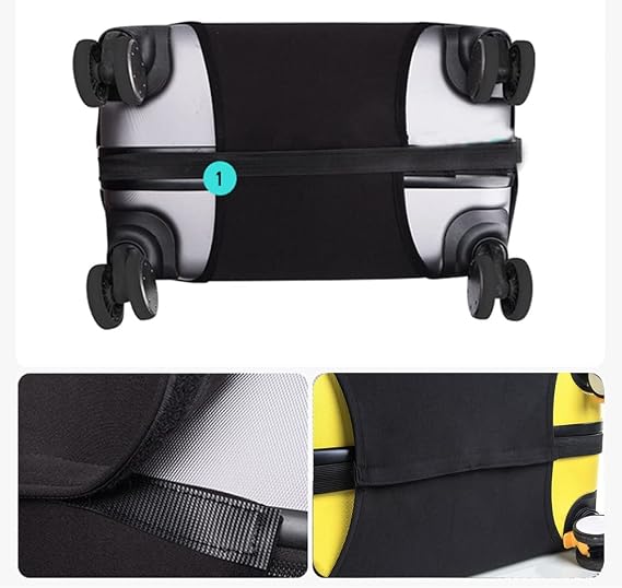 Initial Letter Printed Design Travel Trolley Case Cover Protector Washable Suitcase Cover Luggage Storage Covers for 18-28 Inch Luggage Cover (L (26-28 inch Luggage), gold S)