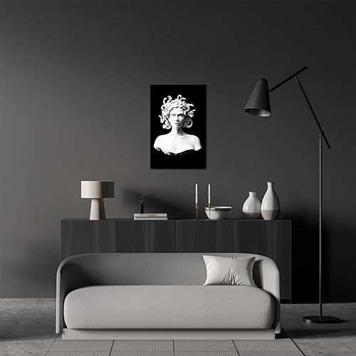 Miniatura 3 de Póster vintage de Medusa con diseño estético de Medusa en blanco y negro, póster para pared, 24 x 36 pulgadas, sin marco