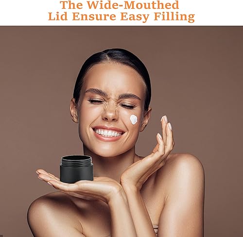 Miniatura 7 de Recipiente de plástico blanco para loción con forros interiores y tapas de cúpula para maquillaje, cosméticos, cremas, lociones, almacenamiento