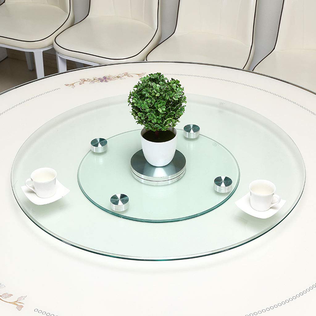 Plateau tournant en verre trempé 10mm CHEWYNP avec 4 roues
