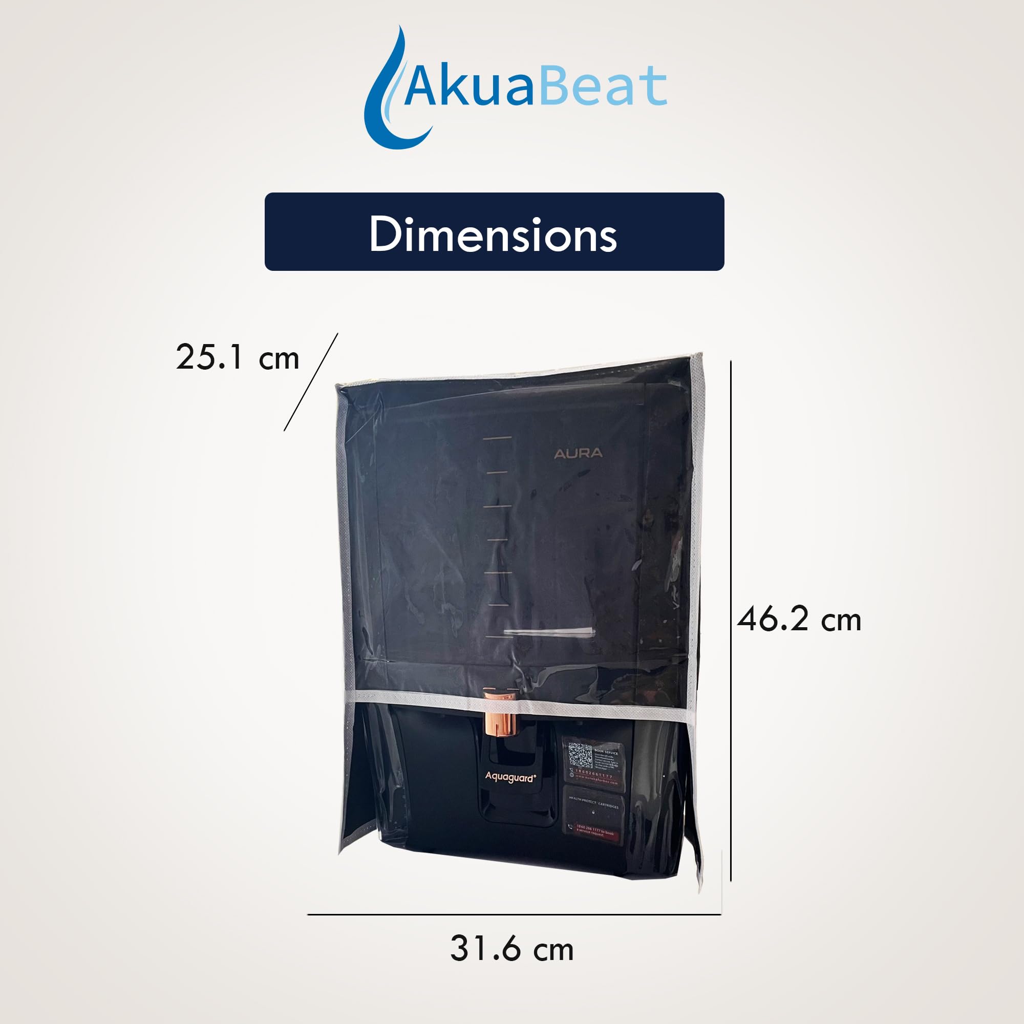 AkuaBeat Polyvinyl Chloride(Pvc)Body Protective Cover For Eureka Forbes Aquaguard Aura Ro+Uv+Uf With Active Copper Water Purifier