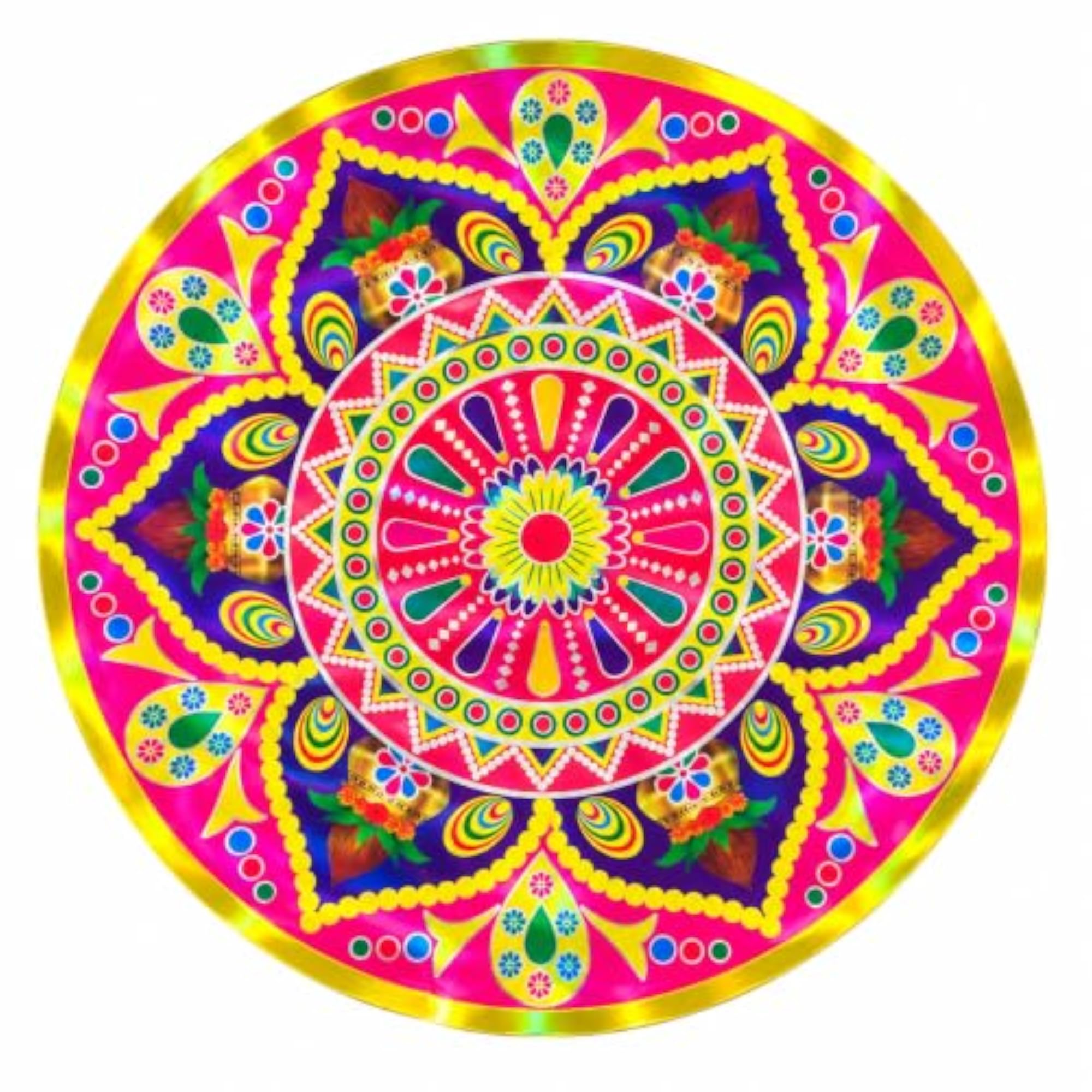 34 cm Big Size Rangoli for Floor Decoration