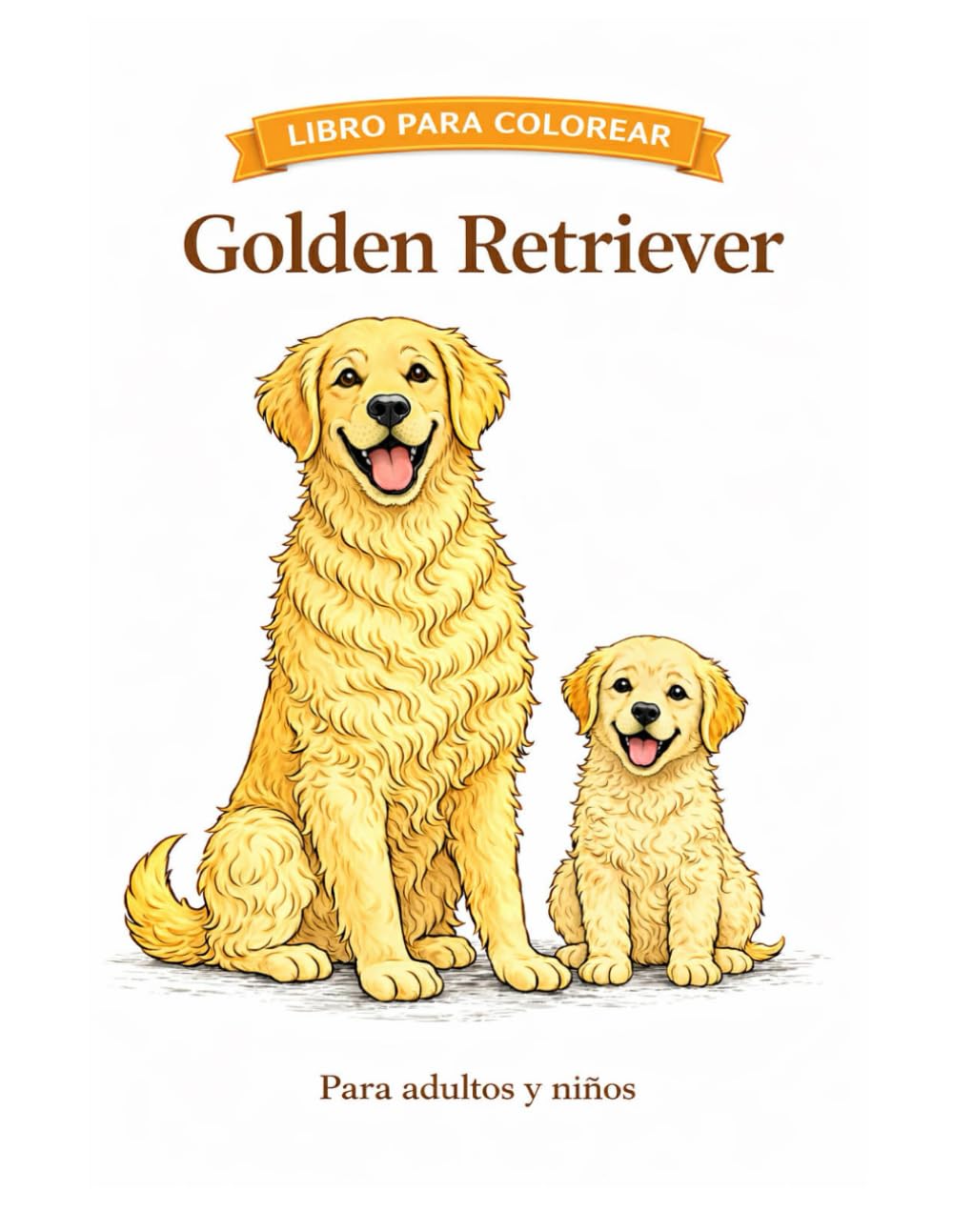 Golden Retriever: 30 ilustraciones originales para colorear