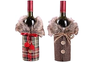 2pcs Christmas Sweater Wine Bottle Cover