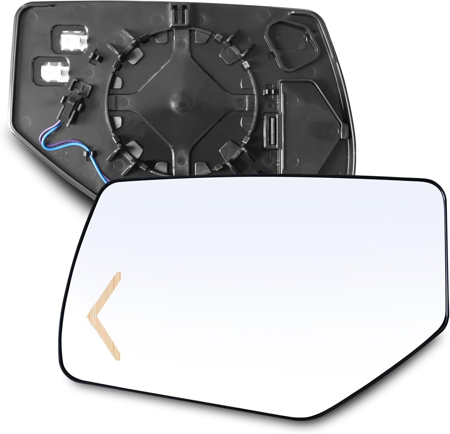 Driver Left Side Mirror Glass - Compatible with GMC & Chevy Vehicles - Yukon, Tahoe, Suburban 2015-2020, with Heated/Turn Signal, without Auto Dimming, Replace# 22916281, GM1324148