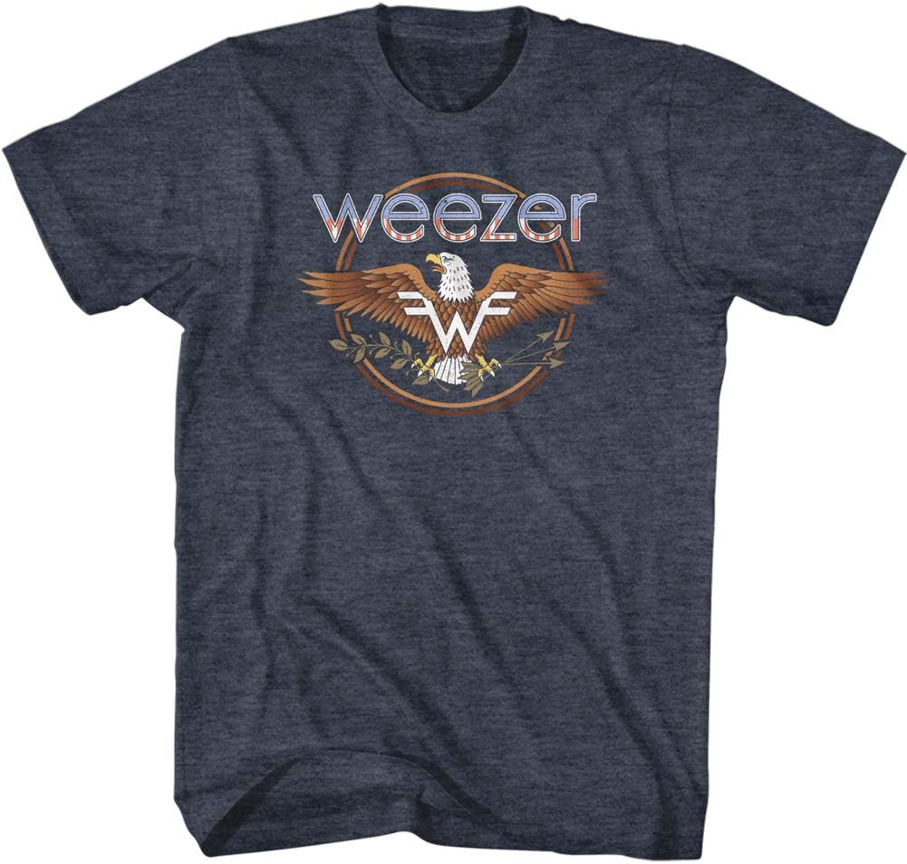 WeezerRock Band Eagle Logo Adult Short Sleeve T-Shirt Graphic Tee