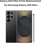 Galaxy S25 Ultra S Remplacement de stylo pour Samsung Galaxy S25 Ultra Stylus Pen, Galaxy S25 Ultra Remplacement de stylo pour Samsung Galaxy S25 Ultra 5G, EJ-PS938BBEGUJ, withoutBluetooth (Noir)