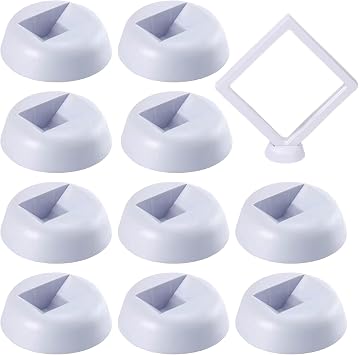 Set of 10 Loose Case Stand Jewelry Case Base Display Box Stand Accessories Jewelry Display Round Base White