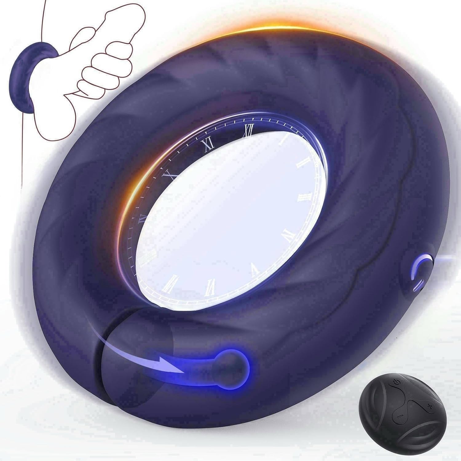 Male Sex Toy Vibrating Cock Ring, Sex Toys for Men Automatic Adjustable 10 Vibration Modes Soft Silicone Penis Ring, Couples Sex Toy Adult Foreplay Tool, Male Adults Toys Adult Sex Toys & Games