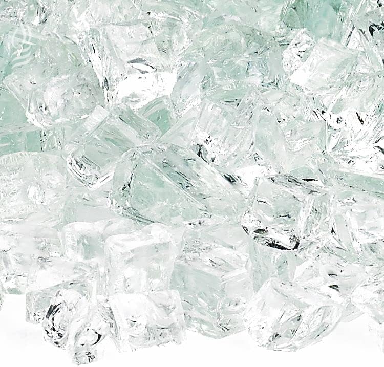 Miniatura 3 de American Fireglass vidrio para fuego de 10 libras con vidrio para hogar y vidrio para brasero, Transparente