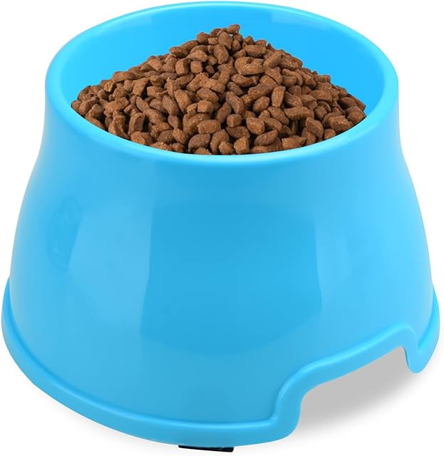 Long Ears Dog Bowl, Spaniel Dog Bowl, Pet Feeding Elevated Bowl for Food and Water, Non-slip Tall Feeder Bowl, Raised bowl for Small Medium Large Dog Breeds (M, Blue)