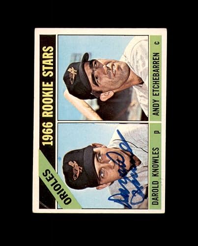 Darold Knowles Signed Authentic 1966 Topps Rookie Stars Baltimore Orioles Autograph