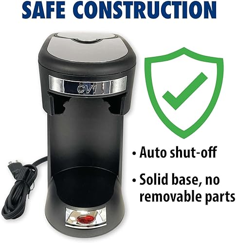 Miniatura 7 de Café Valet Cafetera de una sola porción, prepara 10 onzas de café o agua caliente, compatible con paquetes de café Café Valet