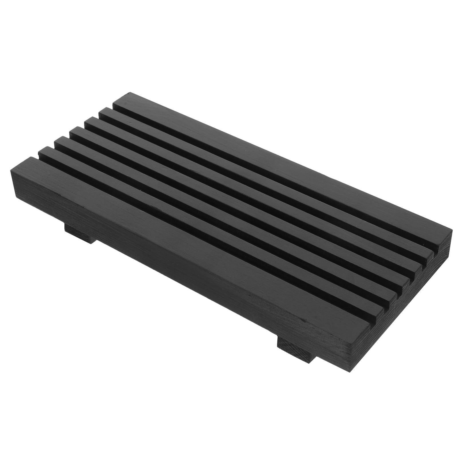 Soporte Elevador TOYANDONA Bandeja de Madera Negra para Decoración de Tocador y Rutina de Baño