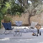 Gepolsterter Butterfly Sessel Pop Up XL Grau