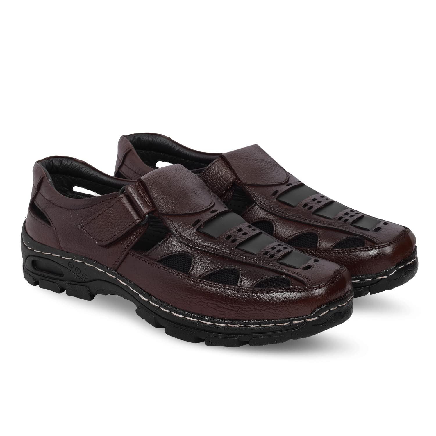 DEGARRO Men’s Stylish Leather Sandals Lightweight, Breathable, and Comfortable, Ideal for Everyday Wear and Travel