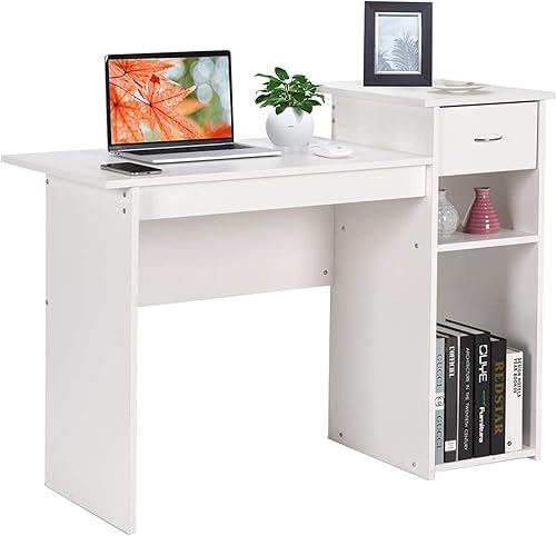 Mesa de tocador de maquillaje con espejo iluminado Tocador con cajón grande y taburete acolchado para muebles de dormitorio color blanco negro A,