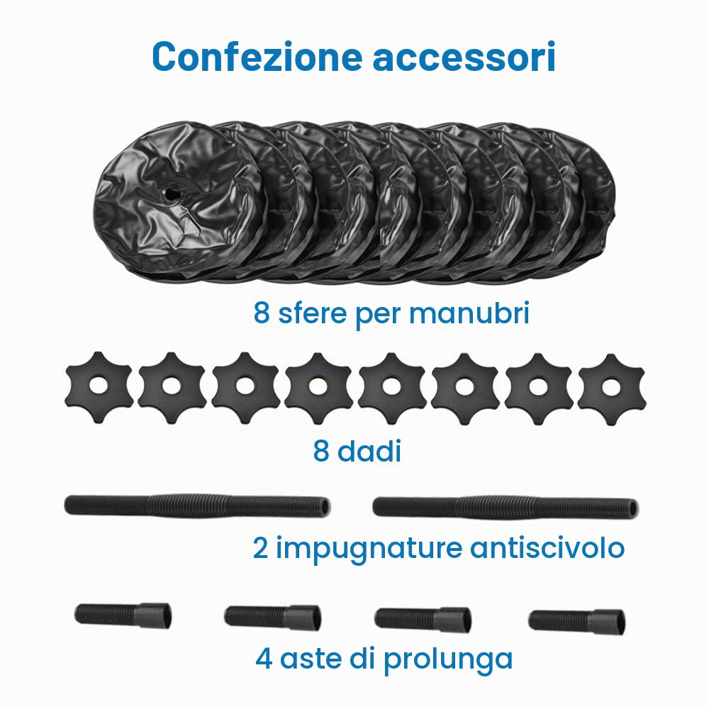 Set Manubri Acqua Regolabile 16 kg 2in1, Pesi Portatili da Viaggio per Palestra, Fitness e Sollevamento Pesi