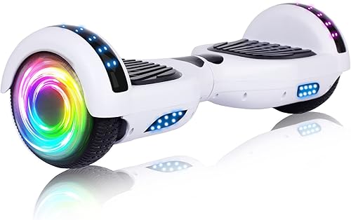 SISIGAD Hoverboard for Kids Ages 6-12, with Built-in Bluetooth Speaker and 6.5" Colorful Lights Wheels, Safety Certified Self Balancing Scooter Gift
