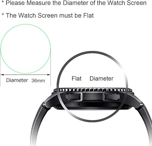 Miniatura 2 de FINENIC Protector de pantalla universal redondo HD para reloj. Antiarañazos, antihuellas, vidrio templado (1.417 in de diámetro) (paquete de 3)