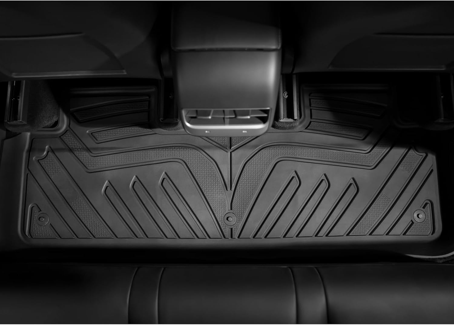 FREEMOTOR802 Car Floor Mats, Fit for 2020-2024 Tesla Model Y, Black 3D Molded TPE Injection Carpets Liner All Weather Heavy Duty 1st 2nd Row Flooring Guard 3PC Cover