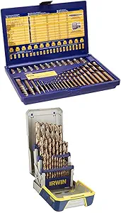 IRWIN HANSON Screw Extractor and Drill Bit Set and Metal Index Drill Bit Set
