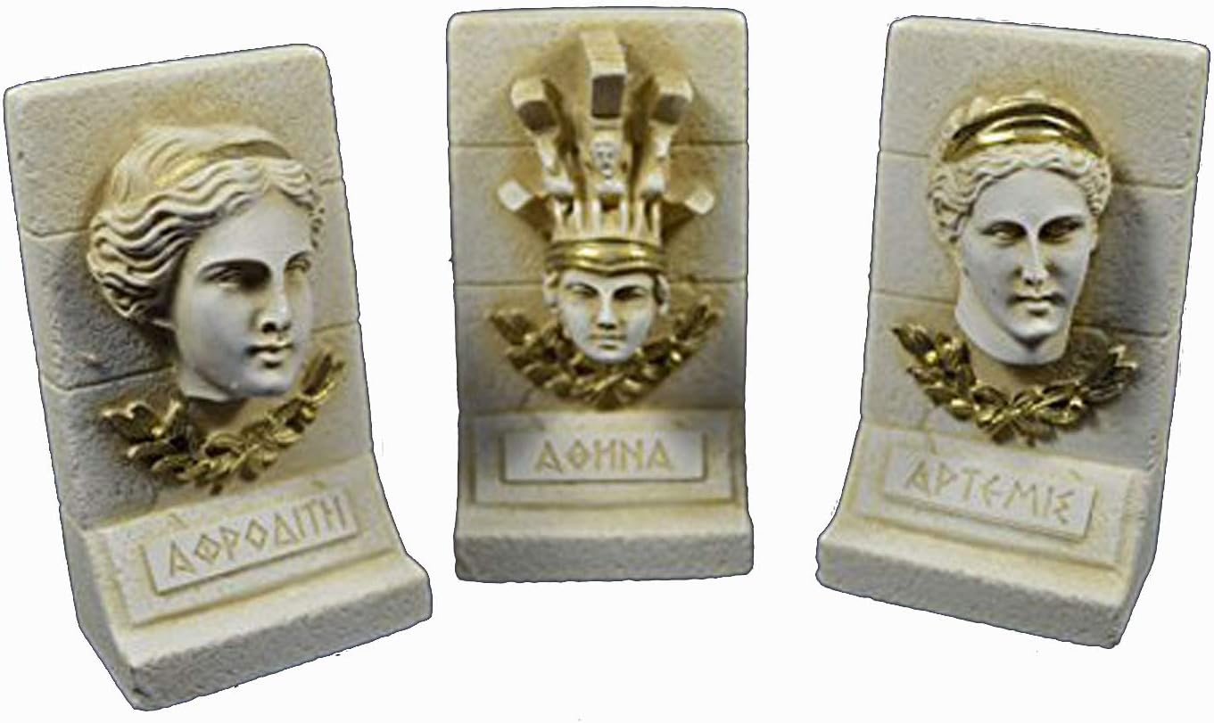 Estia Creations Athena Aphrodite Artemis Sculpture Set Ancient Greek Goddesses