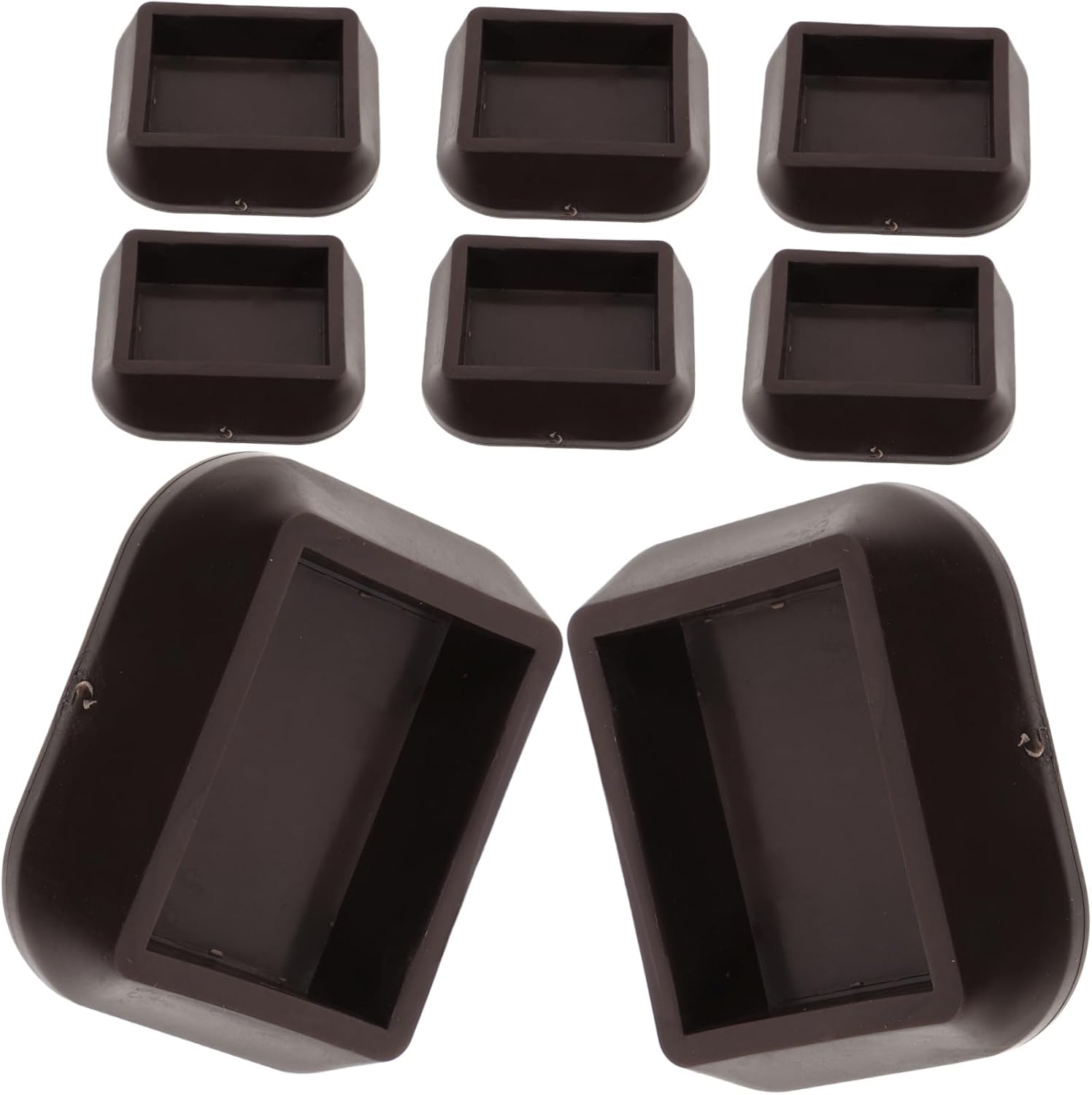 Vaguelly 8pcs Furniture Stoppers Silicone Caster Cups for Sofas Beds Chairs Non- Wheel Stoppers to Prevent Sliding Floors Easy to Use Furniture Leg Pads Deep Brown
