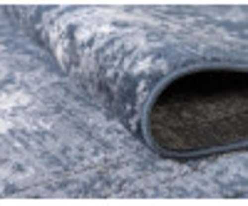 Miniatura 8 de Unique Loom Portland Collection - Alfombra Albany (2 pies 2 pulgadas x 8 pies, color azulgris)