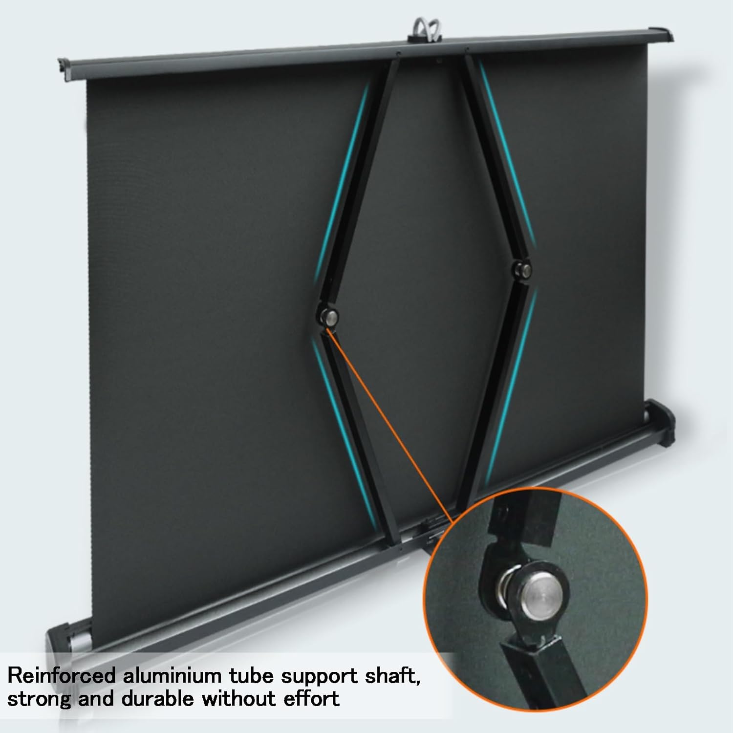 卓上 プロジェクタースクリーン、 プロジェクター スクリーン プロジェクター用、簡単設置、手動プルアッププロジェクタースクリーン、