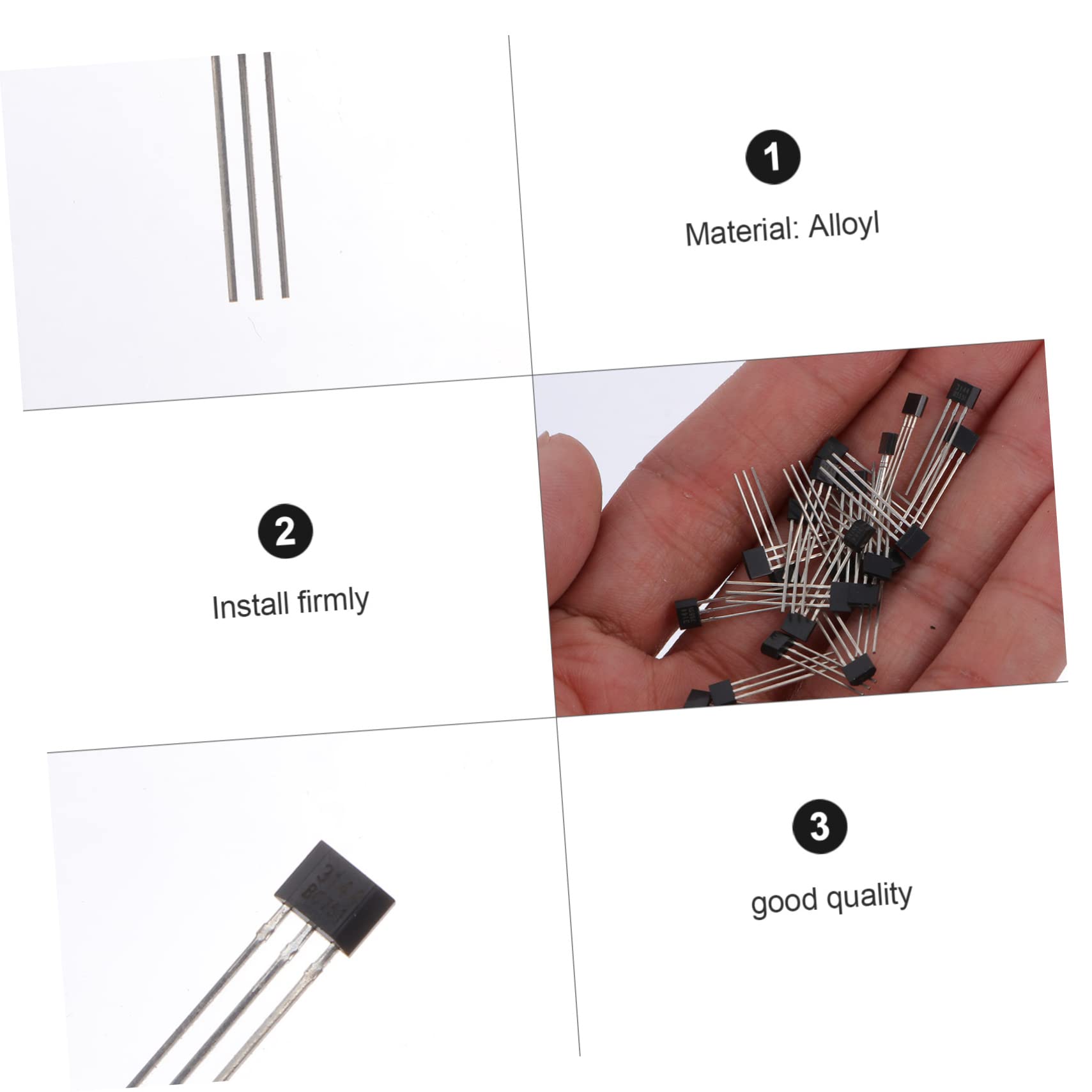 HAPINARY 25pcs Home Hall Effect Sensor Alloy Electric Motor Easy Install Metal Hall Effect Sensors