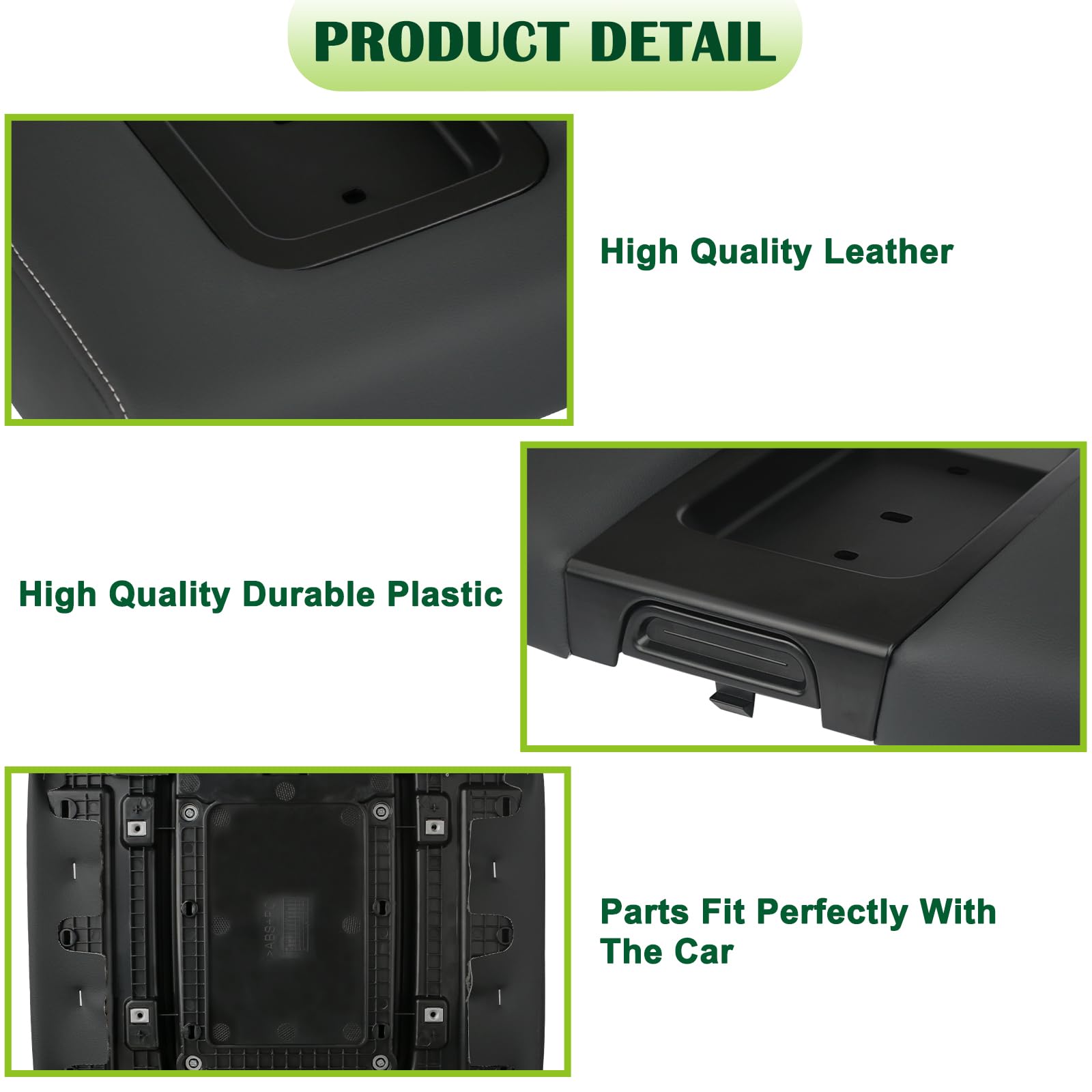 Front Seat Center Console Armrest Lid Black Iceland - View #7