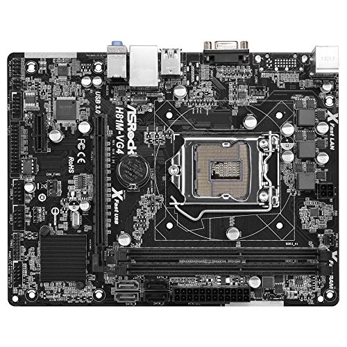 ASRock H81M-VG4 - Placa base (microATX, 2 x DDR3-SDRAM, Audio 5.1, 2 x USB3, 8 x USB2, 2 x SATA3, GLAN, Intel i7, Socket 1150)