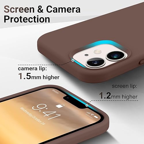 Miniatura 4 de AOTESIER Funda compatible con iPhone 12 y iPhone 12 Pro de 6.1 pulgadas, sedoso al tacto, goma de silicona líquida suave de alta calidad,