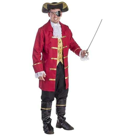 Costume de capitaine pirate pour homme Dress Up America Elite
