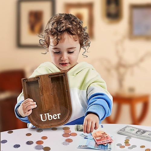 Vista 67 de Alcancía grande de madera personalizada para niños, alcancía con nombre personalizado, alcancía (nombre grabado láser) letras del alfabeto