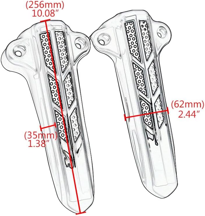 Lower Fork Leg Covers Chrome Fits for Harley Touring Electra Glide FLHTCU/FLHTK, Road Glide FLTRX/FLTRXS, Road King FLHR, Street Glide FLHX, Ultra Limited FLHTKL (No Lights)