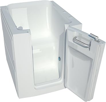 MT3238RWS Front Entrance 32 by 38 by 38-Inch Soaker Bathtub Spa, White