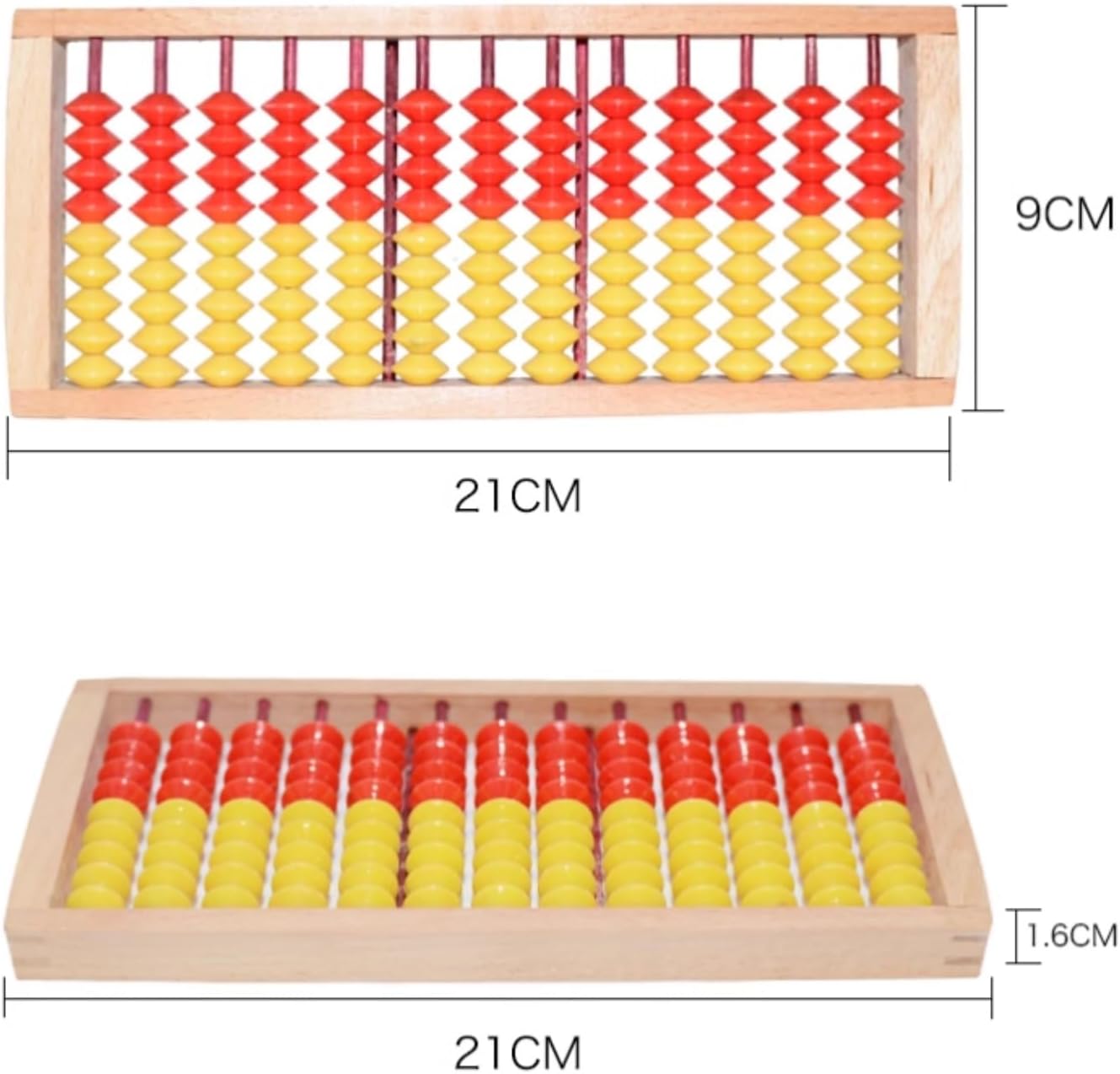 Math Abacus Educational Tool Arithmetic Abacus 13 Column Chinese Math Counting Tool for Beginner Leaning Educational Office Decoration