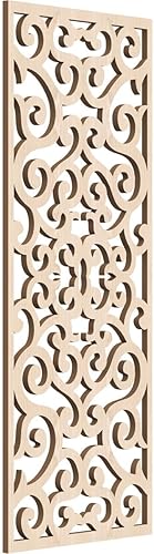 13 38 pulgadas de ancho x 34 38 pulgadas de alto x 38 pulgadas de alto x 38 pulgadas de alto, paneles de pared de madera de calado, roble rojo