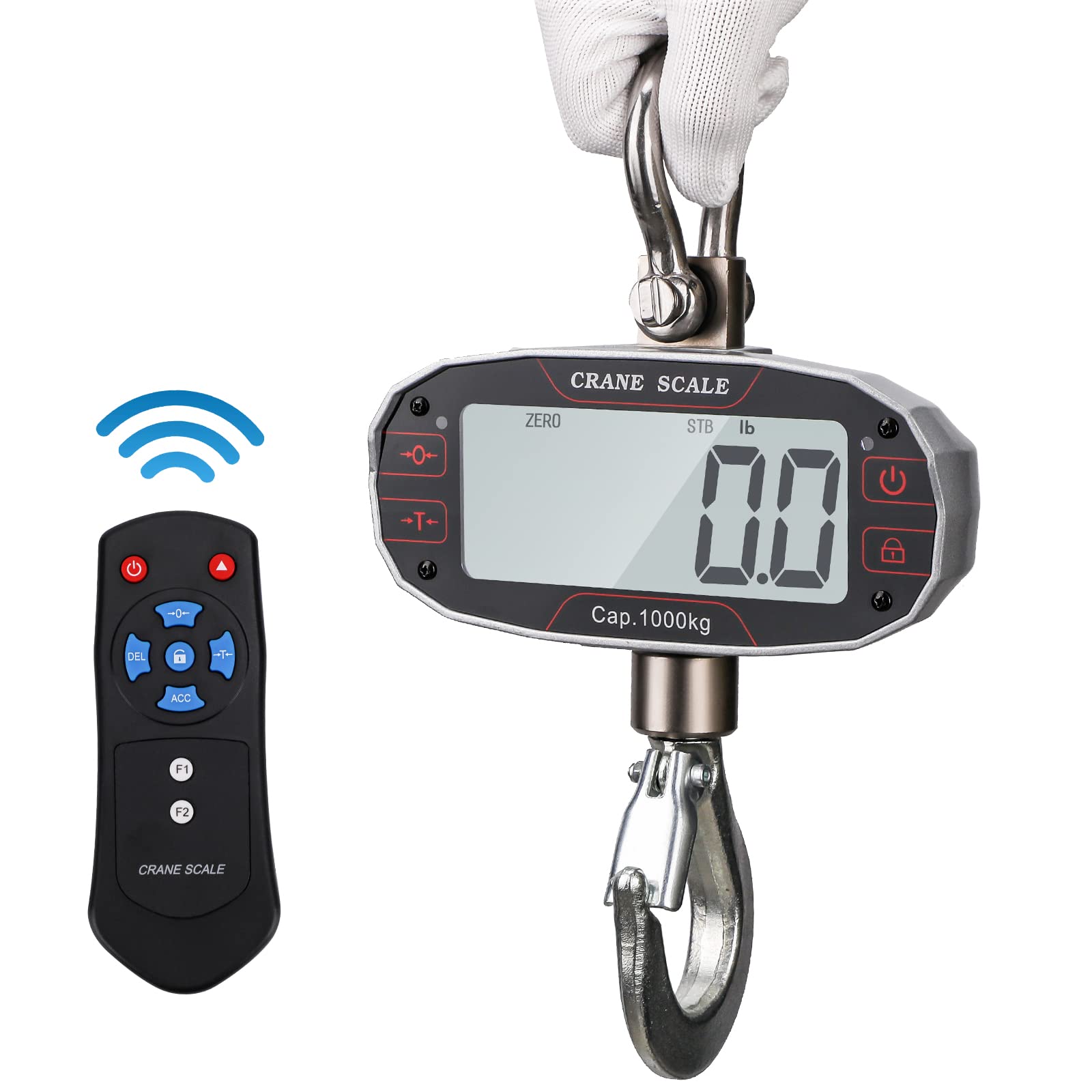 Buy Bonvoisin Rechargeable Crane Scale 2000lb Hanging Scale Digital Weight with Peak Hold and