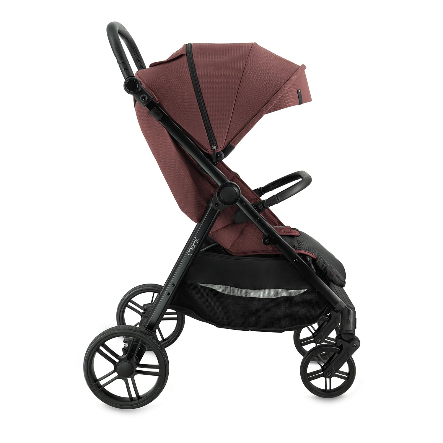 Il passeggino MoMi CLARA a partire da 6 mesi, fino a 22 kg di peso corporeo, cinture di sicurezza a 5 punti, coprigambe, portabicchieri, cestino per la spesa, borsa, zanzariera, telo parapioggia