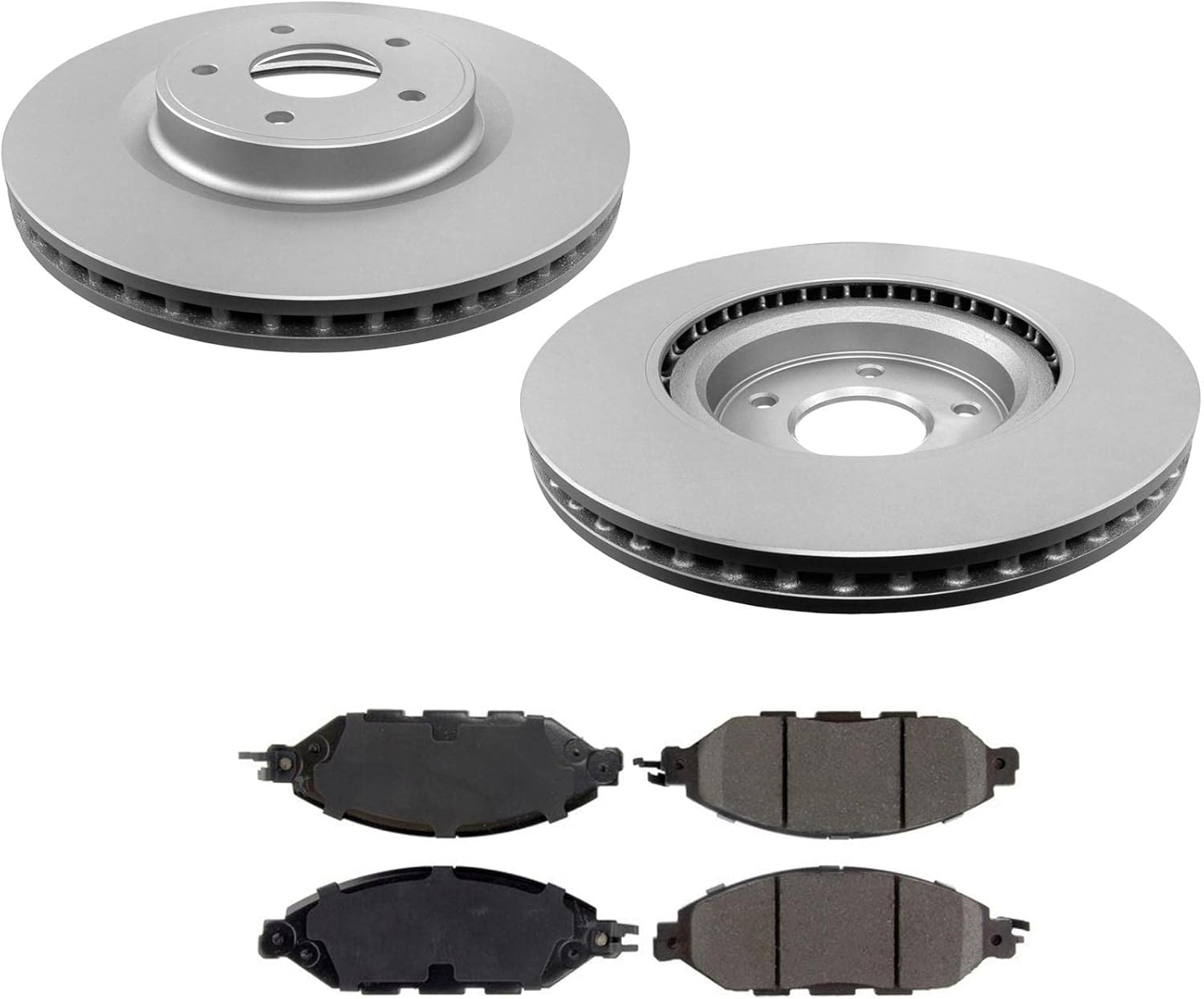 Front Brake Disc Rotors & Ceramic Pads Replacement Part For