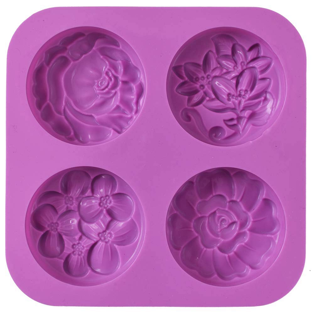 CTRLZS Flower Silicone Soap Molds, Homemade Soap Mold, Muffin, Pudding, Jelly, and Cheesecake(1Pcs)