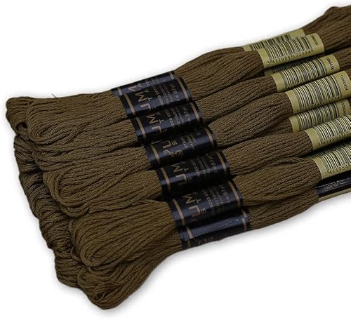 Miniatura 59 de Paquete de 12 hilos de bordado de alta calidad, madejas de 100% algodón egipcio de alta calidad, hilo de bordado de punto de cruz, algodón trenzado