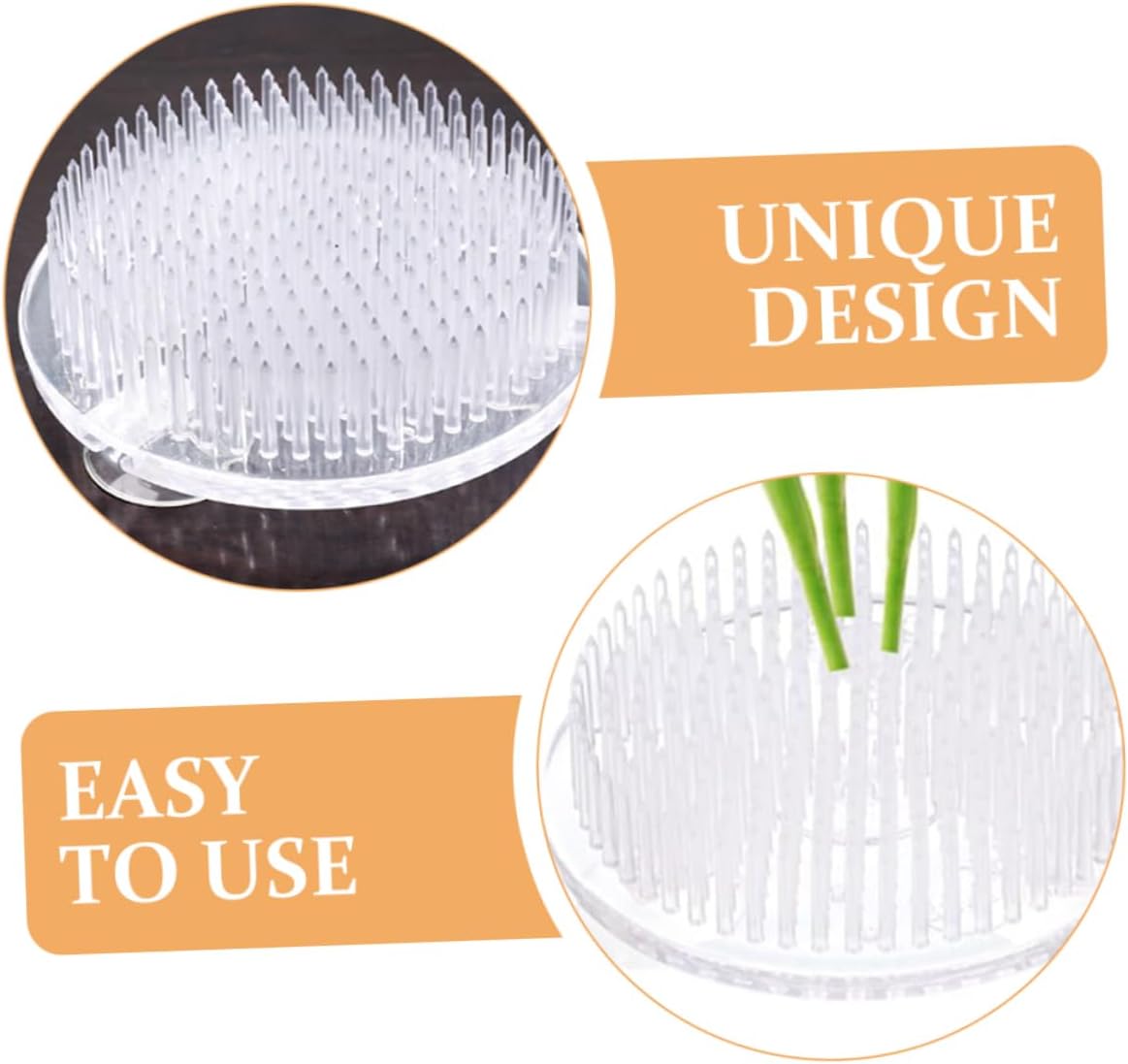 Uonlytech Flower Frog Floral Arrangement Base Transparent Suction Cup Design for Stable Plant Fixation for DIY Flower Decor and Use