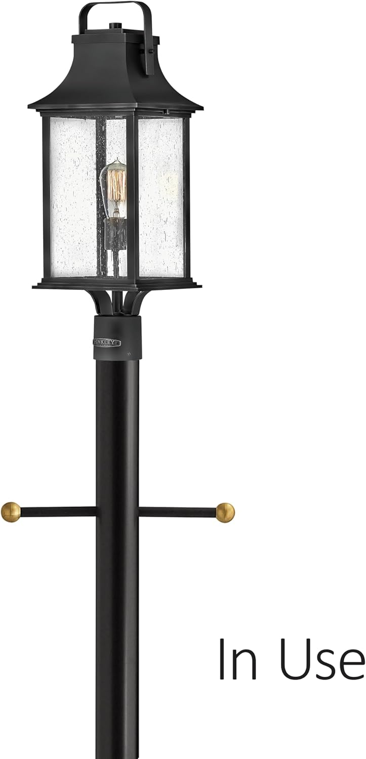Hinkley Landscape 7-Ft Direct Burial Post for Post Mount Lights, Outdoor Light Pole, 3-in Diameter, Aluminum, Textured Black Finish