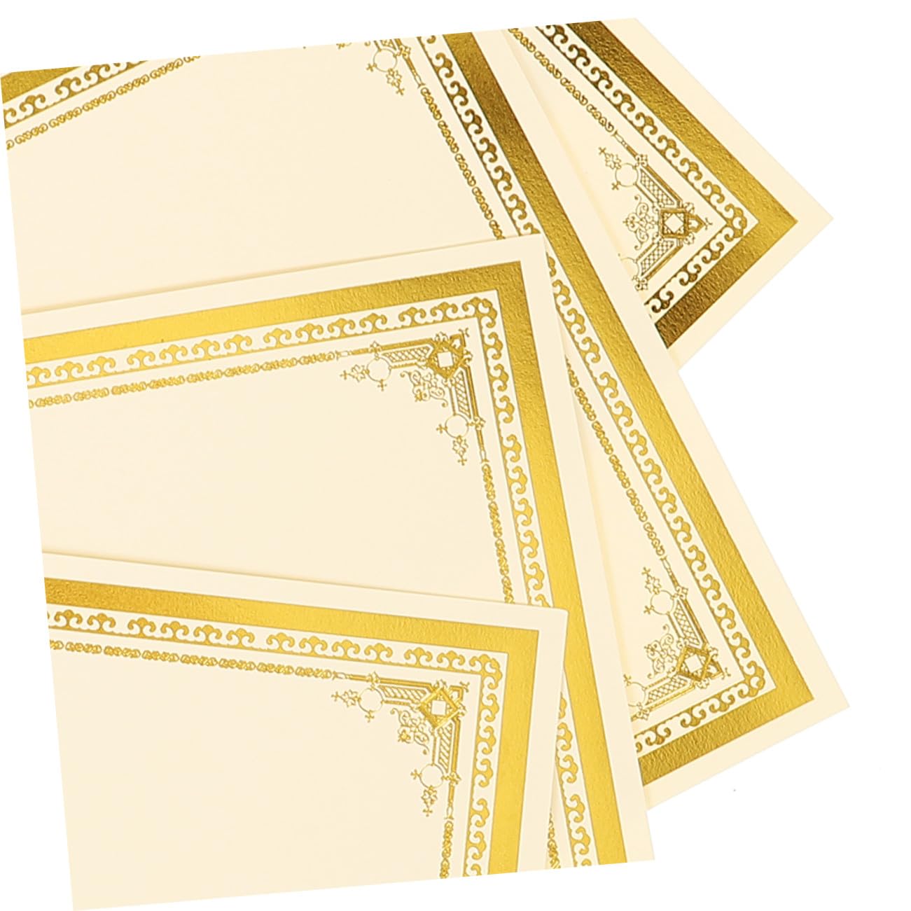 35 Blatt Blanko Zertifikatspapier A4 mit Goldprägung Glattes Schreibpapier für Dekorative Urkunden und Auszeichnungen bei Preisverleihungen
