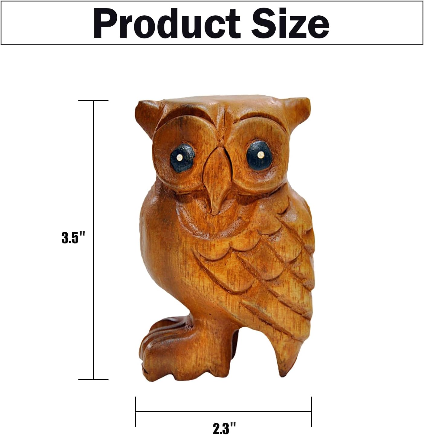 3 Pcs Handmade Wooden Guiro Animal Set (Medium), 4 Inch Wooden Frog, 4 Inch Wooden Cricket, and 3.5 Inch Wooden Owl Whistle, Guerrero Percussion Instruments Artistic Craft